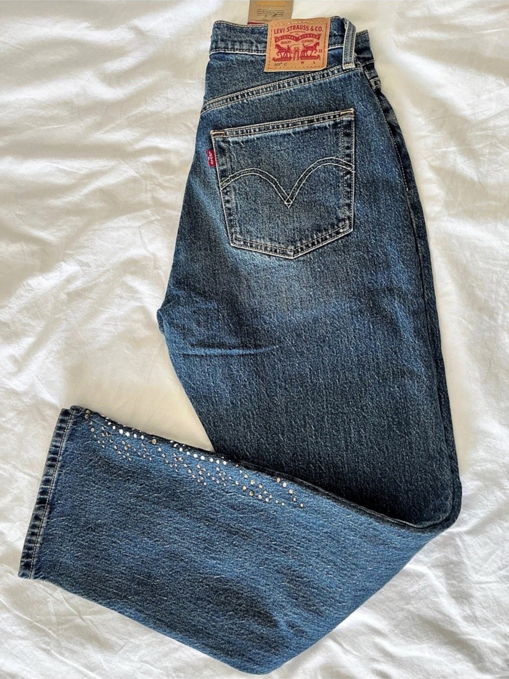 Levi's 501 Curvy Boot Cut Jeans in Blue Waist 29/30 NWT